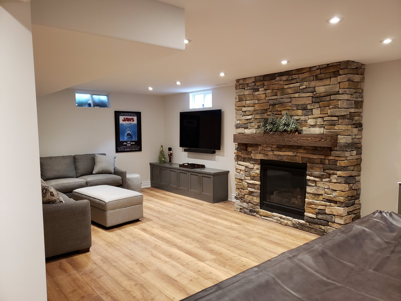Newman Innovations basement entertainment room
